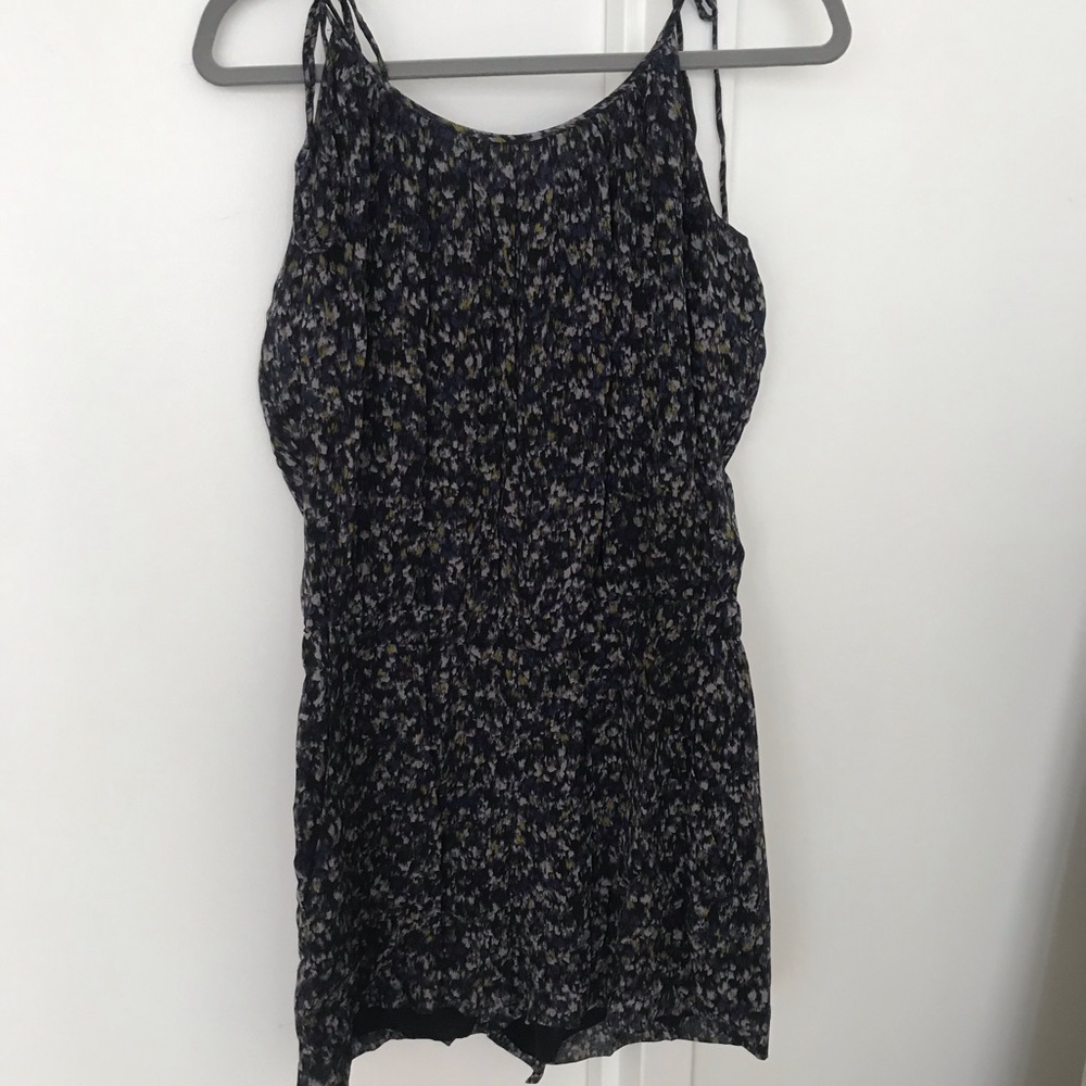 THEORY floral romper with pockets